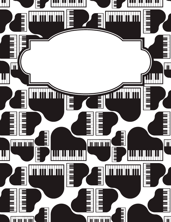 Free Printable Piano Binder Cover Template Download The Cover In JPG 