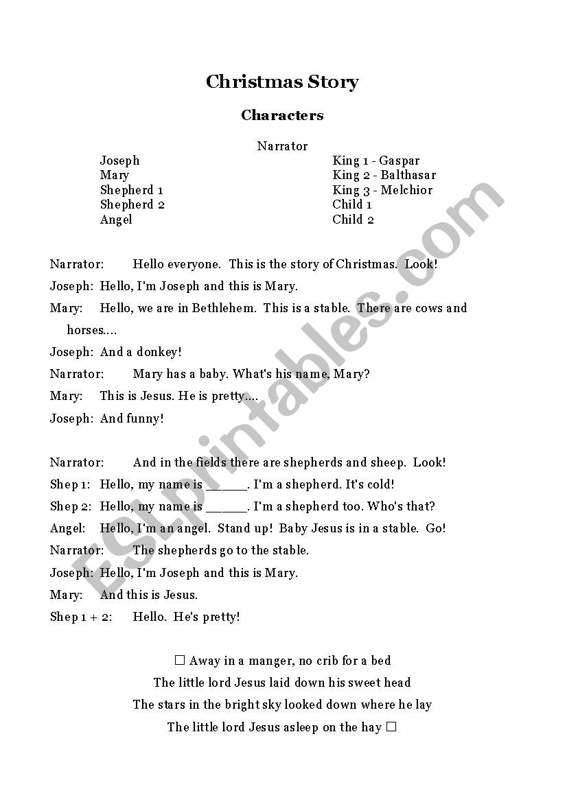 Free Printable Play Christmas Nativity Play Script PRINTABLE TEMPLATES