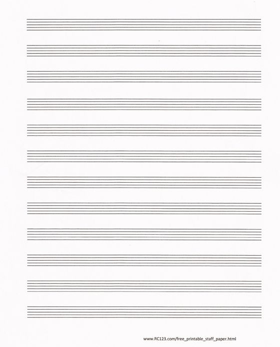 Free Printable Staff Paper Blank Sheet Music Blank Sheet Music Free 