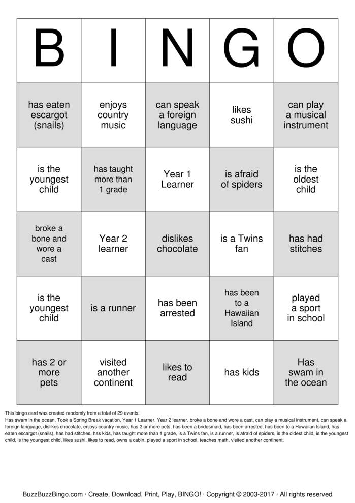 Getting To Know You Bingo Cards To Download Print And Customize 