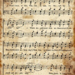 Grungy Aged Vintage Christmas Carol Music Digital Sheet Etsy