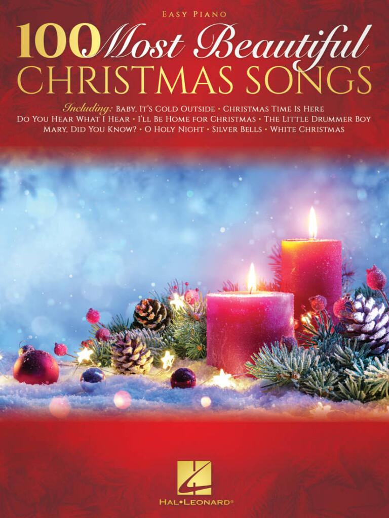 Hal Leonard 100 Most Beautiful Christmas Songs Easy Piano Book 