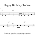 Happy Birthday To You Free Trumpet Sheet Music Notes