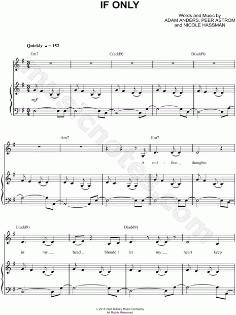  If Only From Descendants 2015 Sheet Music In G Major 