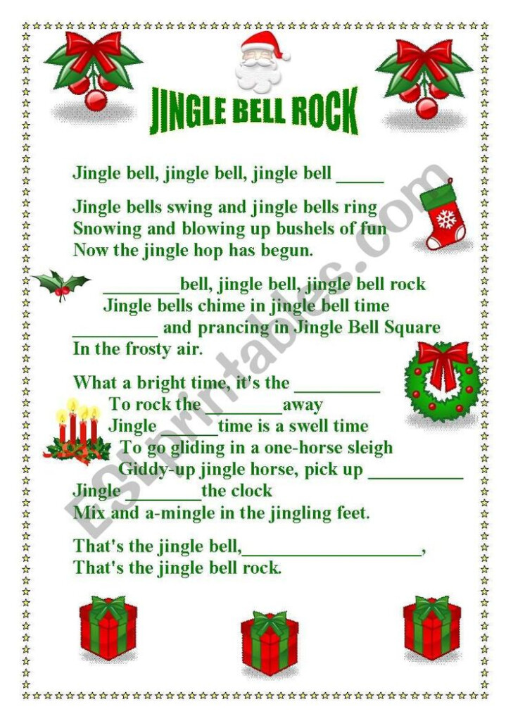 JINGLE BELL ROCK ESL Worksheet By Teresa Alecrim Jingle Bells 