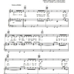 Lady Gaga Always Remember Us This Way Piano Sheet Music Digital Print