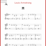 Louis Armstrong What A Wonderful World Piano Sheet Music Jellynote