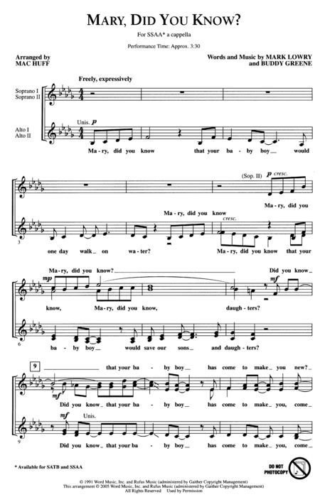  Mary Did You Know Sheet Music Hymn Music Sheet Music Ukulele Music