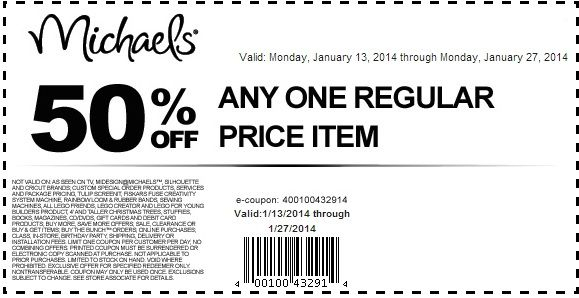 Michaels Coupons 50 Off Coupon Code Printable Coupons Michaels 