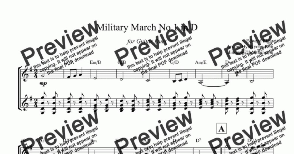 Military March No 1 In D Download Sheet Music PDF File