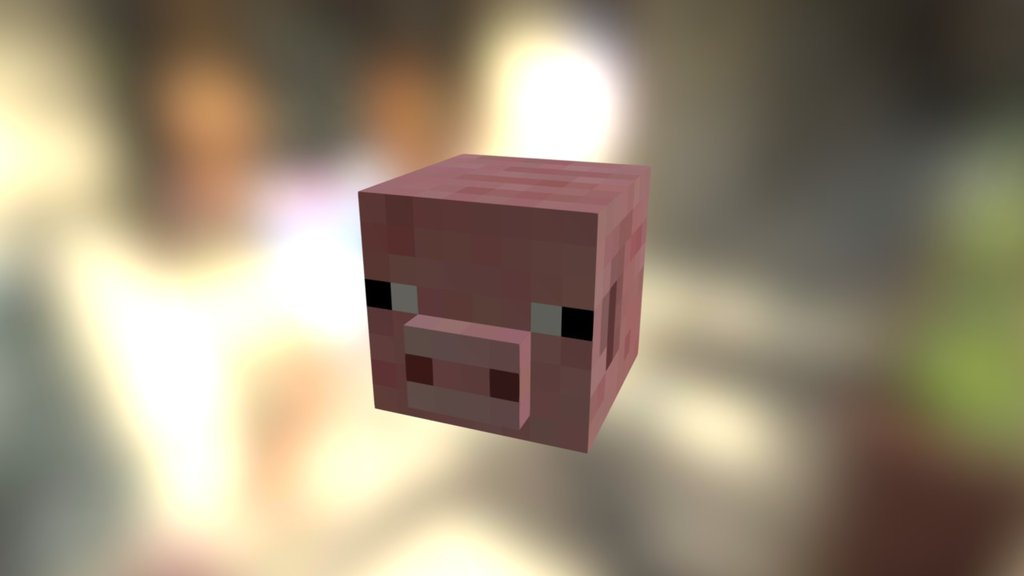 Minecraft Pig Head Download Free 3D Model By Alex F 7853bf4 Sketchfab