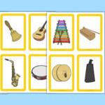 Musical Instrument Matching Cards Image Only Music