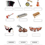 Musical Instruments Vocabulary Esl Matching Exercise Printable For