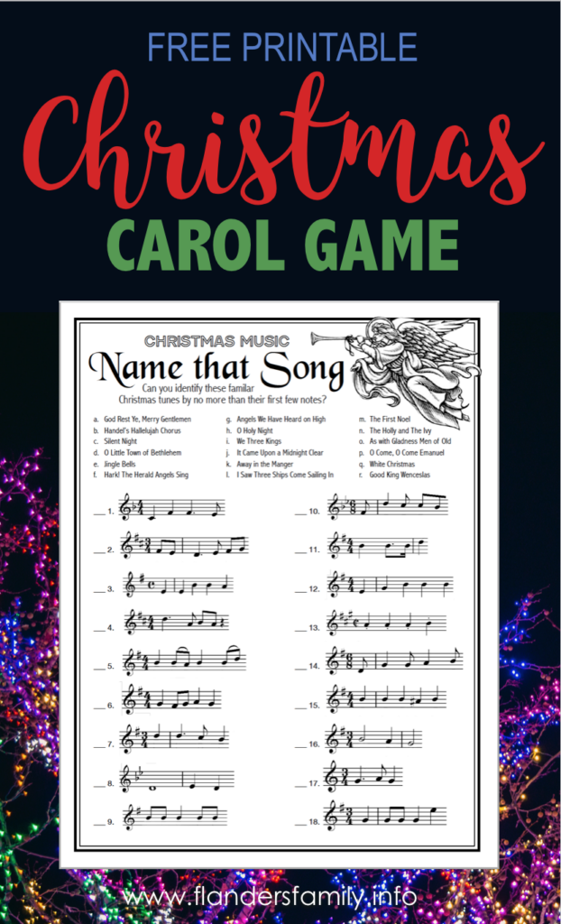  Name That Song Christmas Game Flanders Family Homelife