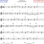 O Holy Night Christmas Carol For Flute Free Sheet Music