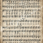 Old Hymn Print Set Of 5 Printable Vintage Sheet Music Amazing Grace