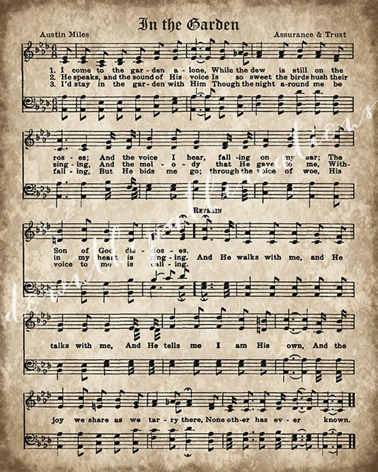 Old Hymn Print Set Of 5 Printable Vintage Sheet Music Amazing Grace 