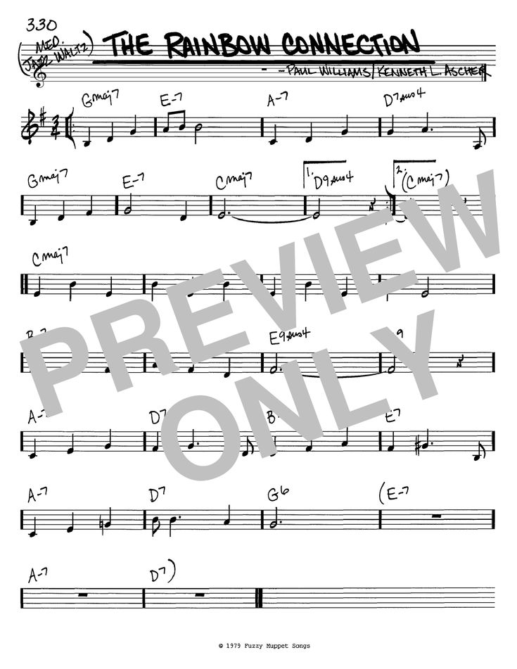 Paul Williams The Rainbow Connection Sheet Music And Printable PDF 