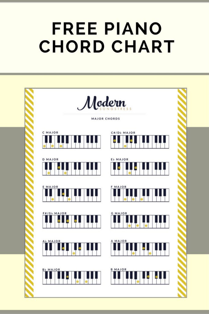 Piano Chord Chart Free Download Modern Songstress Piano Chords 