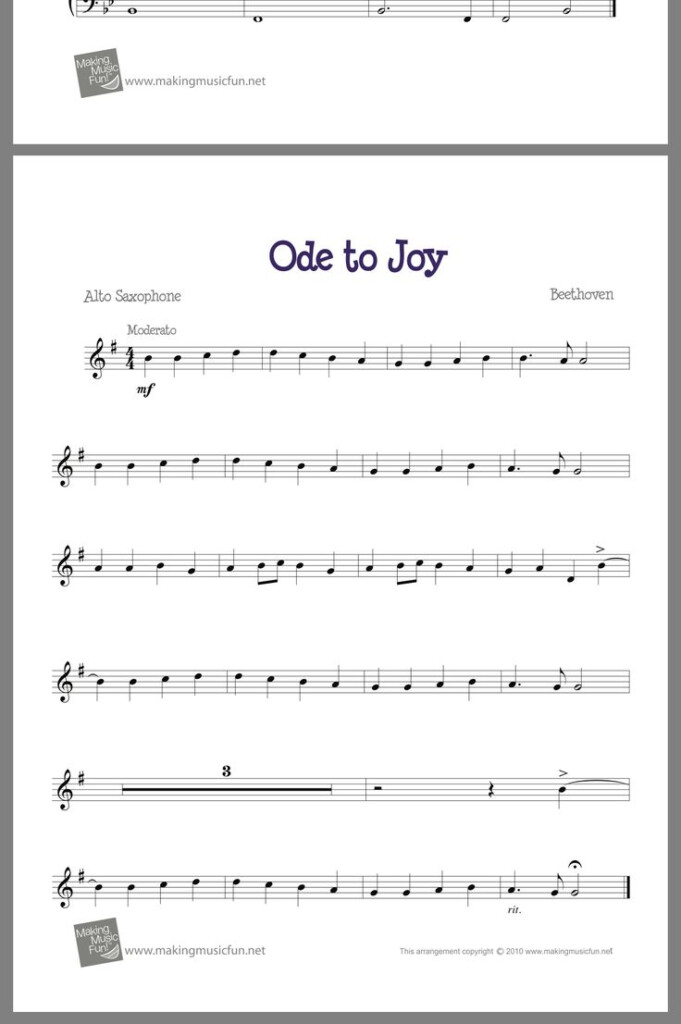 Pin By Connor Ross On Sheet Music Ode To Joy Sheet Music Alto Sax