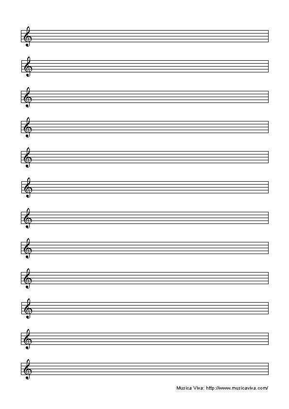 Printable Blank Sheet Music Paper 43 Fivipedoy Printable Blank Staff 