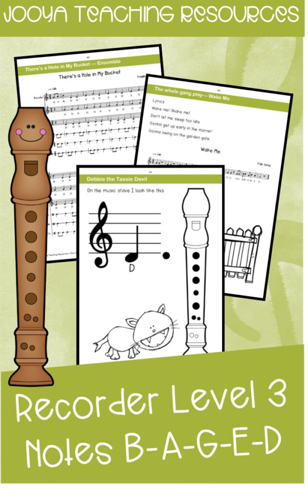 Recorder Songs And Activities B A G E D Recorder Songs Recorder 