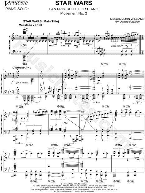 Star Wars Fantasy Suite For Piano