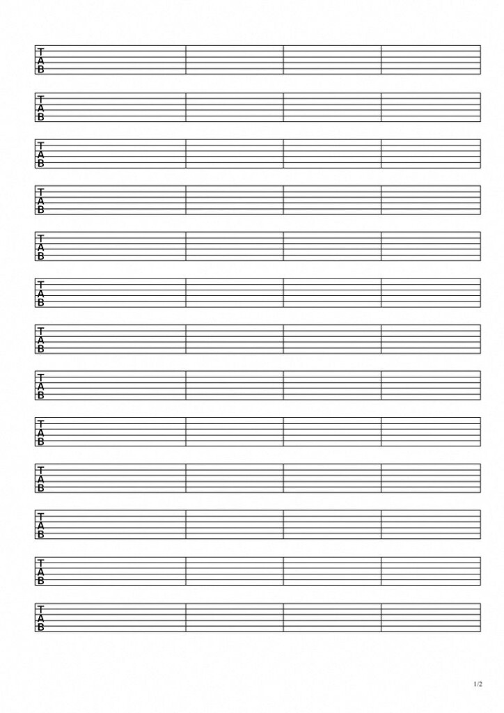 Tablature Paper Printable Google Search guitarlessons Guitar Tabs 