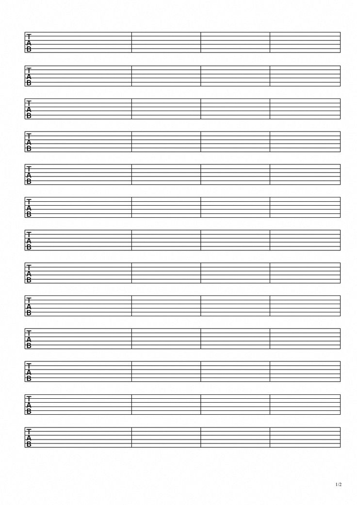 Tablature Paper Printable Google Search guitarlessons Guitar Tabs 