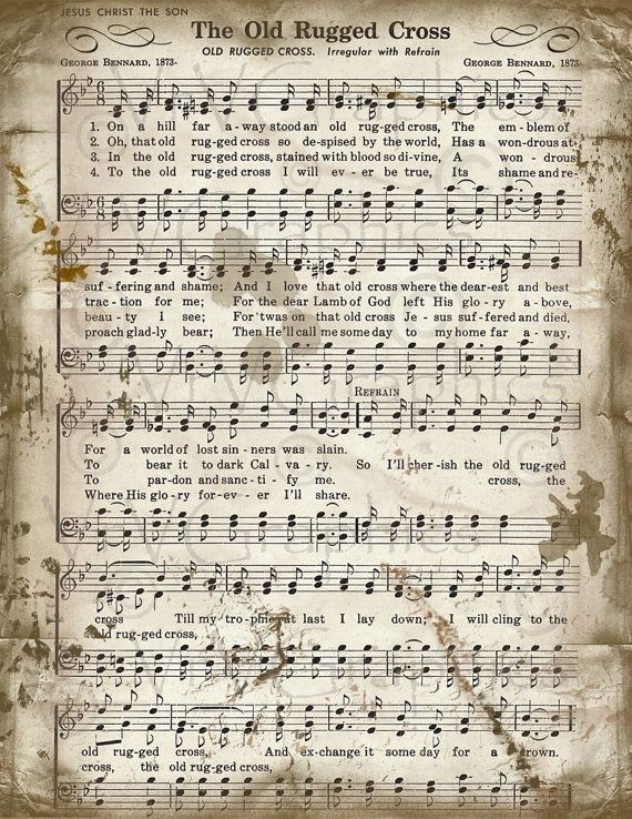 The Old Rugged Cross Free Piano Sheet Music Google Search Sheet 