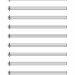 Treble Clef Staff 9 Per Page