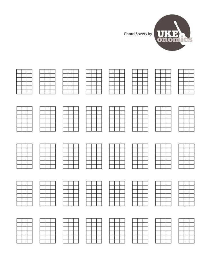 UKEonomics Blank Ukulele Tabs And Chord Charts Ukulele Chords 