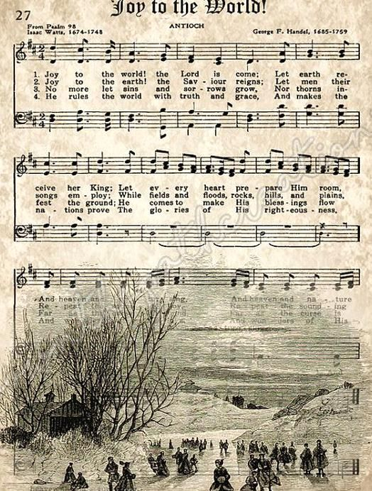 Vintage Christmas Carols Set Of 3 INSTANT DOWNLOAD Sheet Music Hymn 