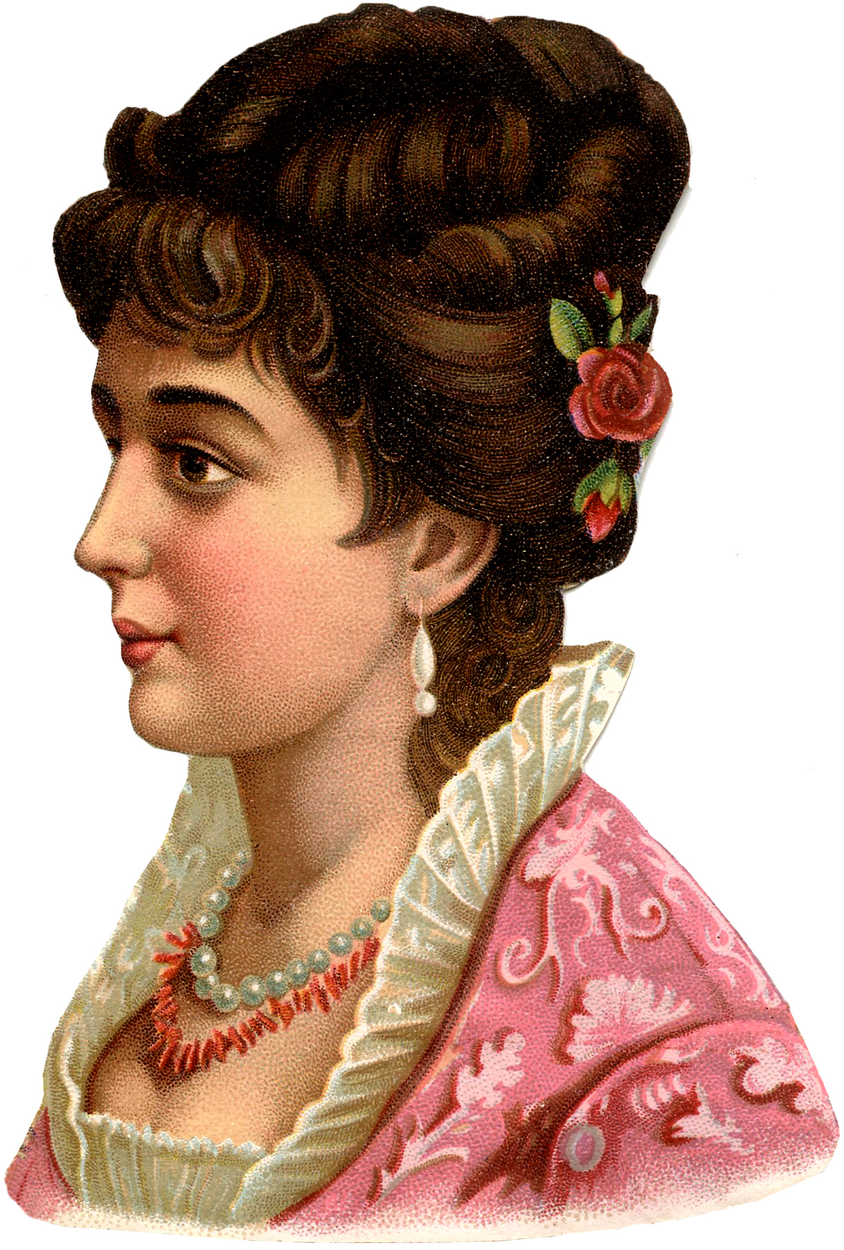 Vintage Lady In Pink Image The Graphics Fairy