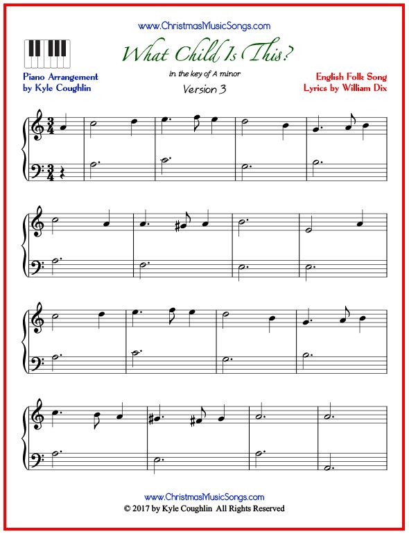 What Child Is This Piano Sheet Music Free Printable PDF Piano Sheet 