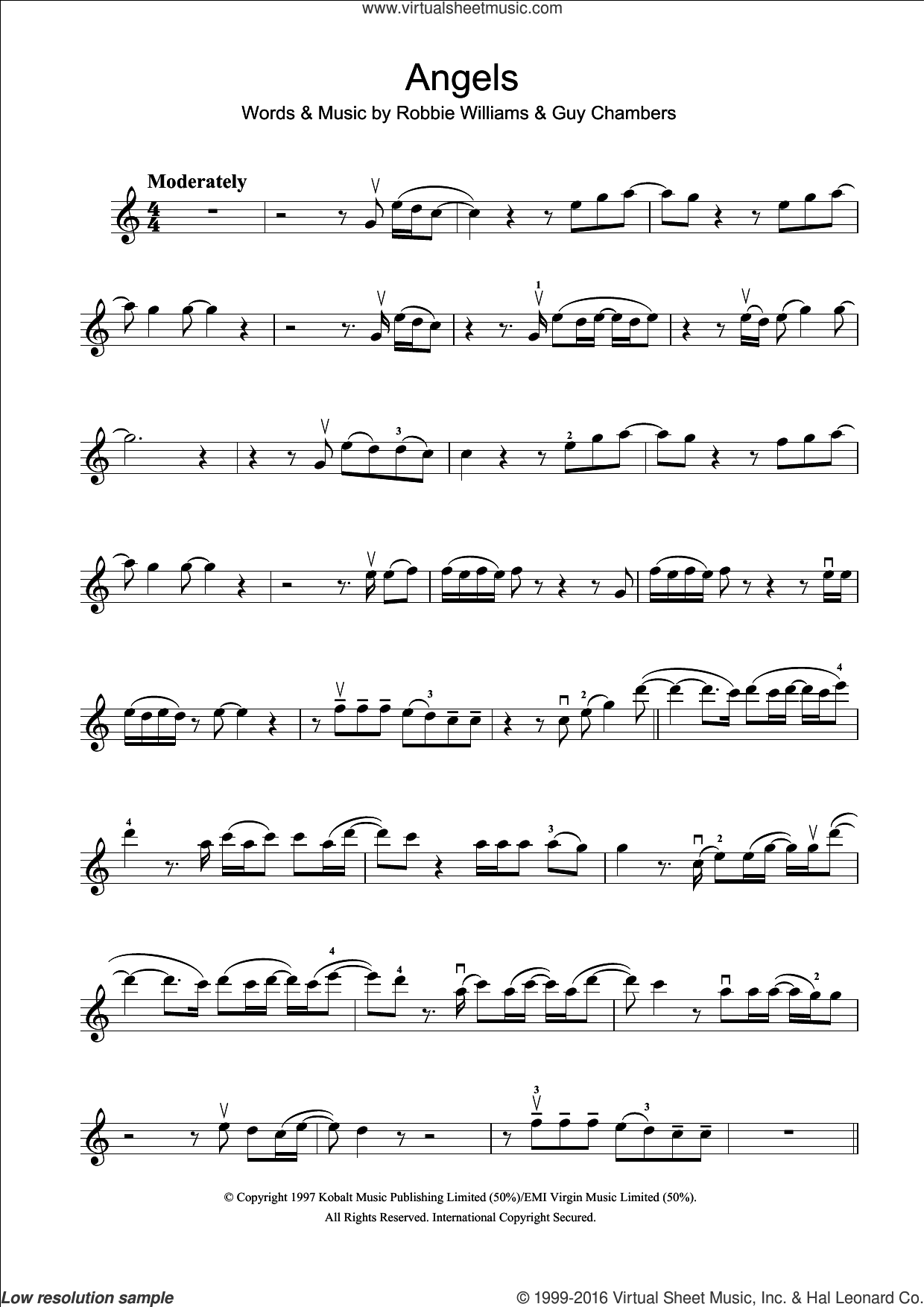 Williams Angels Sheet Music For Violin Solo PDF 