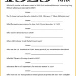 Witty 1950 Trivia Questions And Answers Printable Brad Website